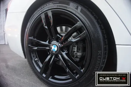 BMW 320D 441M  블랙유광 휠도색 작업 입니다.! 분당 용인 수입차 BMW 휠수리 휠도색 커스텀W / 용인 처인구