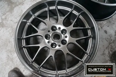BMW E92 M3 잘못된 휠수리도색이력 박리후, 블랙유광 휠도색 그리고 레드 캘리퍼도색 작업까지.! 커스텀W / 용인 처인구