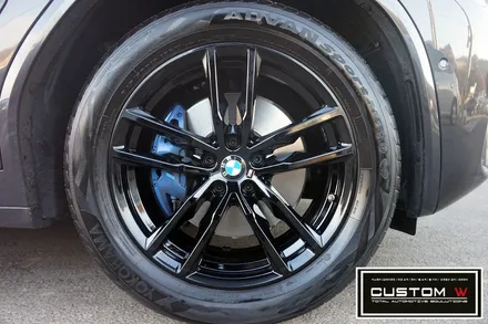 BMW X3 19인치 휠 블랙유광 휠도색.! 커스텀W / 용인 처인구