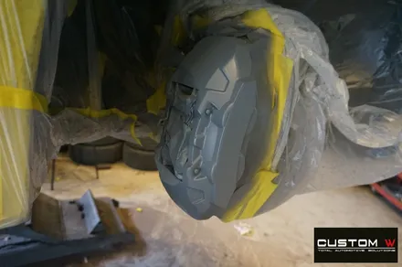 벤츠 C43 AMG 쿠페 하이그로시 블랙 검정 유광 휠도색 그리고 캘리퍼 도색 작업까지.! 커스텀W / 용인 처인구