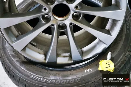 BMW 3GT 휠 수리 후 블랙유광 휠도색 / 용인 처인구
