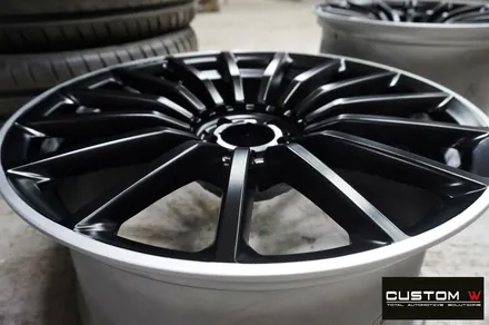벤츠 GT43 AMG 무광 블랙실버 투톤 휠 + 골드 캘리퍼 도색 / 용인 처인구