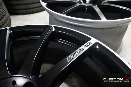 벤츠 S63 AMG 무광블랙실버 투톤 휠 도색 / 용인 처인구