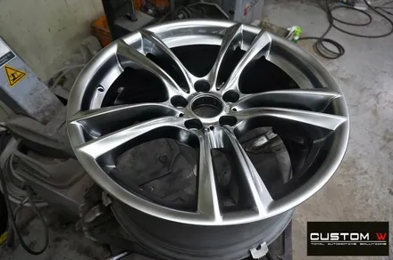 BMW 740 고스트 크롬 휠도색 + M 퍼포먼스 블루 캘리퍼 도색 / 용인 처인구