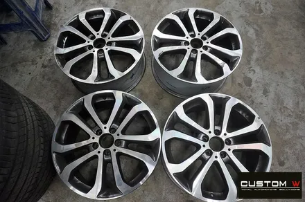 벤츠 GLE350d 휠 상처 수리 후 블랙 유광 휠도색 / 용인 처인구