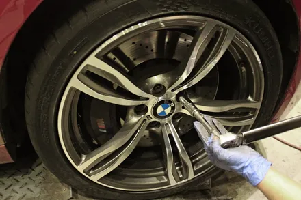 BMW M5 20인치 휠 상처 수리 후 다이아몬드 컷팅 휠복원 / 용인 처인구