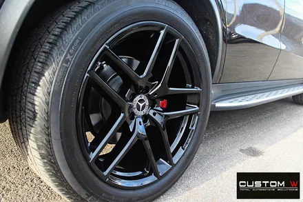 기존 고객님 벤츠 GLE350d 쿠페 휠 상처 수리 후 블랙유광 휠도색 / 용인 처인구