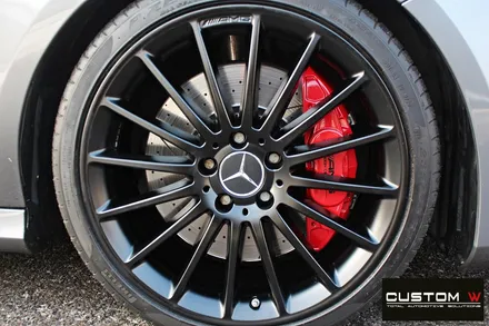 기존 벤츠 A45 AMG 휠 상처 수리 후 무광블랙 휠도색 / 용인 처인구