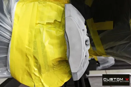 벤츠 CLS53 AMG 블랙실버 유광 투톤 휠도색 + 레드 캘리퍼 도색 / 용인 처인구