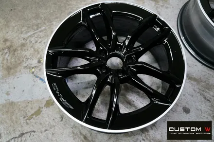 벤츠 E53 AMG 블랙 실버 투톤 유광 휠도색 + 레드 캘리퍼 도색 / 용인 처인구