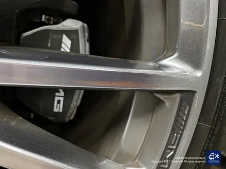 벤츠 GT43 AMG 잘못된 기존 도색 이력 박리후 블랙 실버 투톤 유광 휠도색 + 레드 캘리퍼 도색 / 용인 처인구