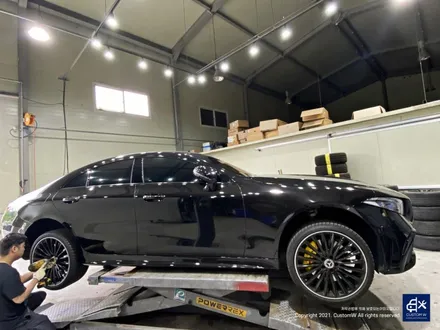 벤츠 CLS450 휠수리 후 블랙 실버 투톤 유광 휠도색 / 용인 처인구