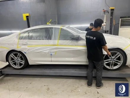 BMW 640D 373M 20인치 휠 수리 도색 불량 약품 박리 / 페인트 제거 후, 블랙 유광 휠 도색 재작업 + 레드 캘리퍼 도색 / 용인 처인구