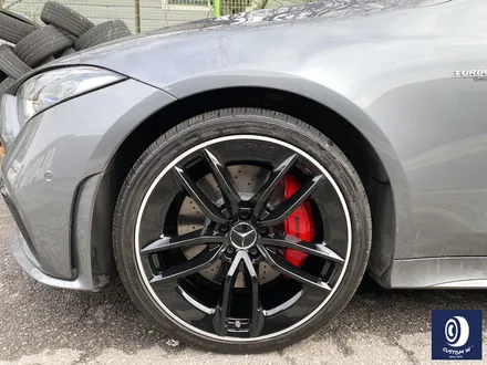 벤츠 CLS53 AMG 휠 상처 수리 후, 블랙 + 실버 투톤 휠도색 그리고  레드 캘리퍼 도색 작업까지_! (FEAT. 비 오는 날에도 작업 이상무_!!) / 용인 처인구