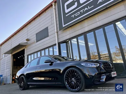 벤츠 W223 S350 블랙유광 휠도색 + 블랙 캘리퍼 도색 / 용인 처인구