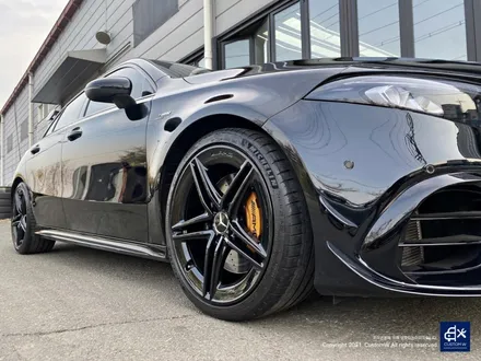 벤츠 A45 AMG 휠수리 후 블랙유광 휠도색 + 카본 세라믹 골드 캘리퍼 도색 / 용인 처인구