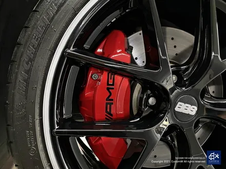 벤츠 A45 AMG BBS CIR 블랙 실버 투톤 유광 휠도색 + 레드 캘리퍼 도색 / 용인 처인구