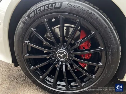 벤츠 GT43 AMG 휠수리 후 블랙유광 휠도색 + 레드 캘리퍼 도색 / 용인 처인구