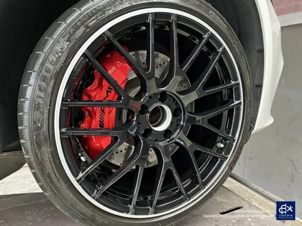 벤츠 C63 AMG 블랙 실버 투톤 유광 휠도색 + 레드 캘리퍼 도색 / 용인 처인구