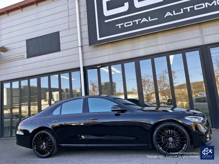 벤츠 W223 S350 블랙유광 휠도색 + 블랙 캘리퍼 도색 / 용인 처인구