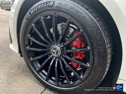벤츠 GT43 AMG 휠수리 후 블랙유광 휠도색 + 레드 캘리퍼 도색 / 용인 처인구