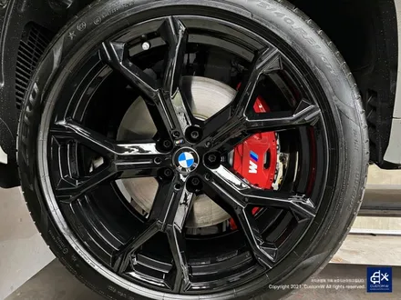 BMW X6 40i 신차 741M 블랙유광 휠도색 + 레드 캘리퍼 도색 / 용인 처인구