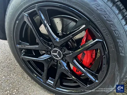 벤츠 GLE53 AMG 휠수리 후 블랙유광 휠도색 & 레드 캘리퍼 도색 / 용인 처인구