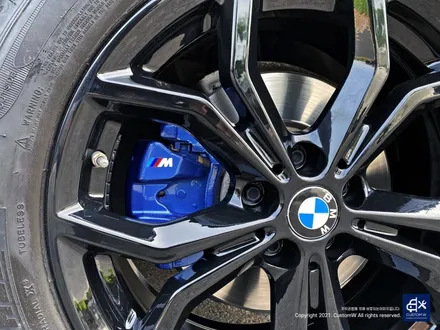 BMW G03 X3 20d 휠 상처 수리 후 블랙유광 휠도색 + 블루 캘리퍼 도색 / 용인 처인구