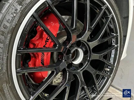벤츠 C63 AMG 블랙 실버 투톤 유광 휠도색 + 레드 캘리퍼 도색 / 용인 처인구
