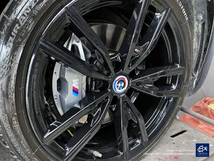 BMW G20 M340i 블랙유광 휠도색 + 실버 캘리퍼 도색 / 용인 처인구
