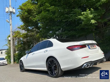 벤츠 E53 AMG 무광 블랙 실버 투톤 휠 도색 + 카본 세라믹 골드 캘리퍼 도색 / 용인 처인구