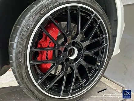 벤츠 C63 AMG 블랙 실버 투톤 유광 휠도색 + 레드 캘리퍼 도색 / 용인 처인구