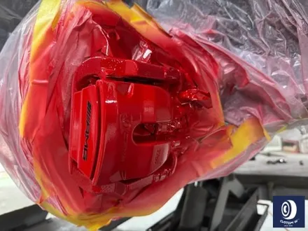 벤츠 GLE63 AMG 휠 도색 불량 재작업 약품 박리 제거 후, 사틴 블랙 + 실버 투톤 휠도색 + 레드 캘리퍼 도색 / 용인 처인구