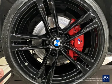 BMW 640d 휠수리 후 블랙유광 휠도색 + 레드 캘리퍼 도색 / 용인 처인구