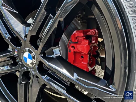 BMW 118d 819M 블랙유광 휠도색 + 레드 캘리퍼 도색 / 용인 처인구