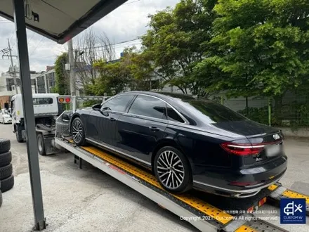 아우디 인증 중고차 상품화 작업  A8L(롱바디)  55TFSI CNC 다이아몬드 커팅 가공을 이용한 블랙 폴리시 휠 커스텀 도색 작업 그리고 블랙 캘리퍼 도색 작업까지_! / 용인 처인구
