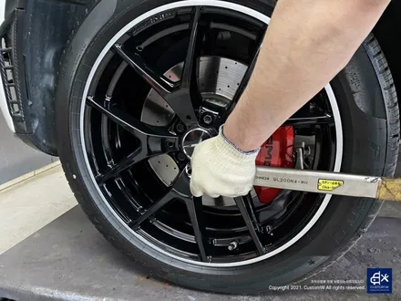 벤츠 GLC43 AMG 휠수리 후 투톤 유광 휠도색 + 레드 캘리퍼 도색 / 용인 처인구