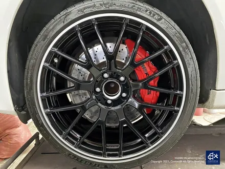 벤츠 C63 AMG 블랙 실버 투톤 유광 휠도색 + 레드 캘리퍼 도색 / 용인 처인구