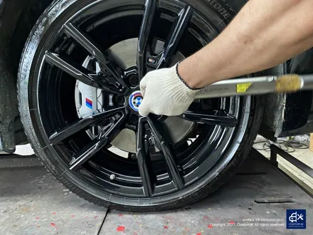 BMW G20 M340i 블랙유광 휠도색 + 실버 캘리퍼 도색 / 용인 처인구