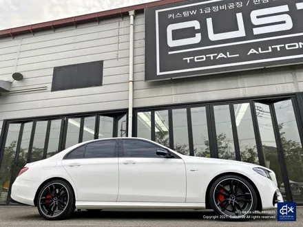 벤츠 E53 AMG 휠수리 후 블랙 실버 투톤 무광 휠도색 + 레드 캘리퍼 도색 / 용인 처인구