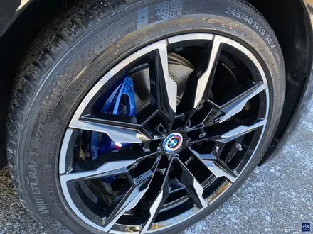 BMW i4 M50 기존 도색 제거 약품 박리 후, 블랙 폴리시 휠 + 블루 캘리퍼 도색 / 용인 처인구