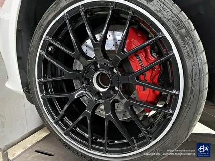 벤츠 C63 AMG 블랙 실버 투톤 유광 휠도색 + 레드 캘리퍼 도색 / 용인 처인구