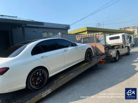 벤츠 E53 AMG 무광 블랙 실버 투톤 휠 도색 + 카본 세라믹 골드 캘리퍼 도색 / 용인 처인구