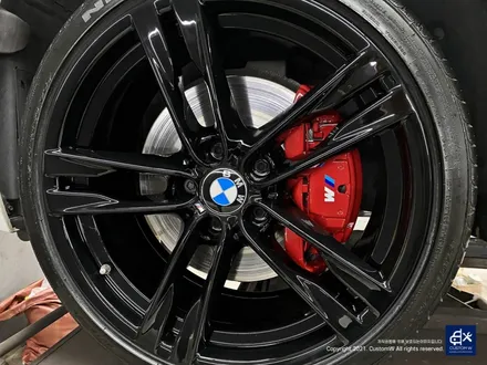 BMW 640d 휠수리 후 블랙유광 휠도색 + 레드 캘리퍼 도색 / 용인 처인구