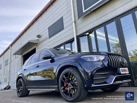 벤츠 GLE53 AMG 휠수리 후 블랙유광 휠도색 & 레드 캘리퍼 도색 / 용인 처인구