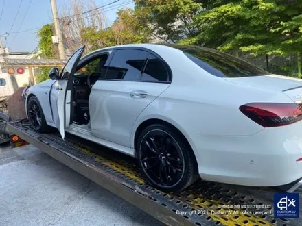 벤츠 E53 AMG 무광 블랙 실버 투톤 휠 도색 + 카본 세라믹 골드 캘리퍼 도색 / 용인 처인구