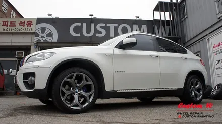 BMW X6 20인치 Y스포크 휠수리 후 고스트크롬 휠도색. / 용인 처인구