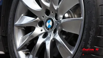 BMW 528I 18인치 터빈휠 상처 수리 후 고스트크롬 휠도색. / 용인 처인구