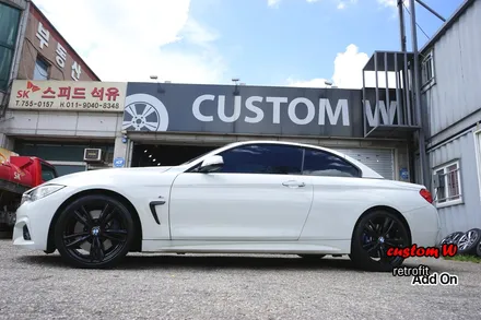 BMW 428I 컨버터블과 잘 어울리는 블랙유광 휠도색.(휠 상처수리 후 도색) / 용인 처인구