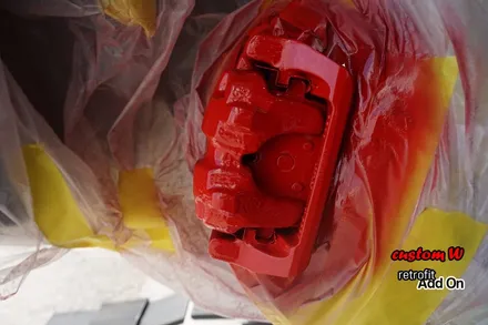 BMW 640D 블루와 레드 캘리퍼도색, 고스트크롬 휠도색. / 용인 처인구